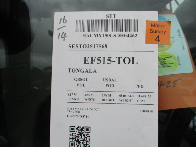 2025 Case IH MAXXUM 150HP ACTIVEDRIVE8 STGV Tractor