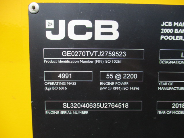 2018 JCB 270T Compact Track Loader