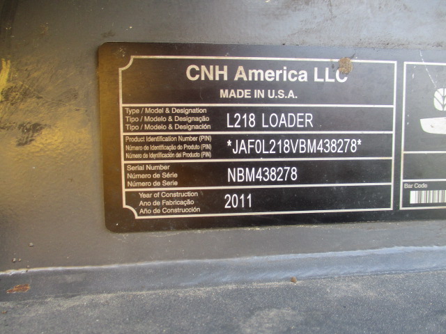 2011 New Holland L218 Skid Steer Loader