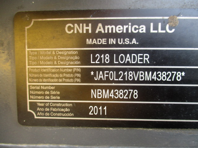 2011 New Holland L218 Skid Steer Loader