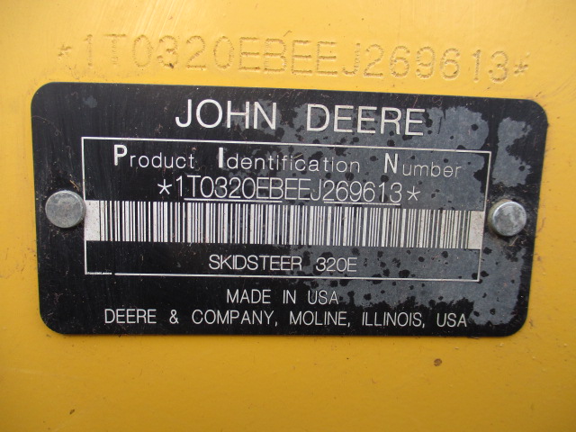 2014 John Deere 320E Skid Steer Loader