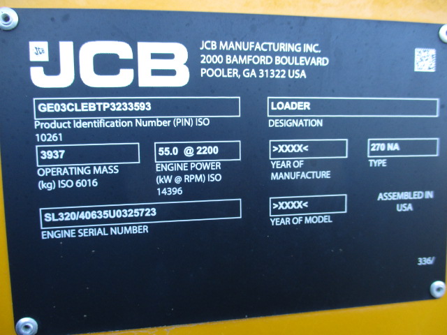 2023 JCB 270W Skid Steer Loader