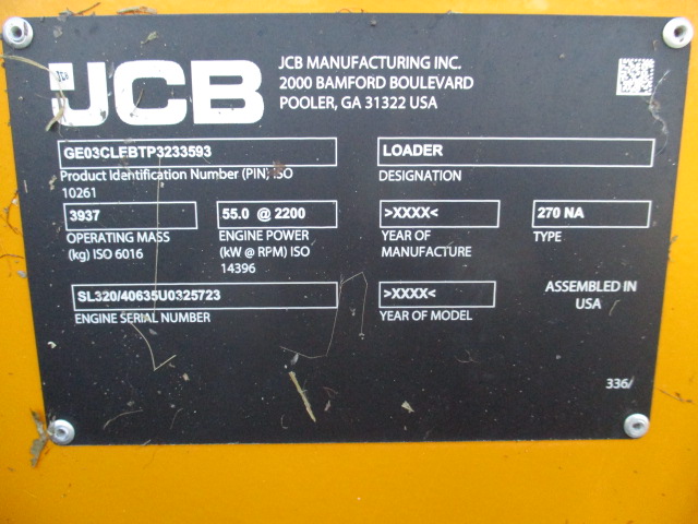 2023 JCB 270W Skid Steer Loader