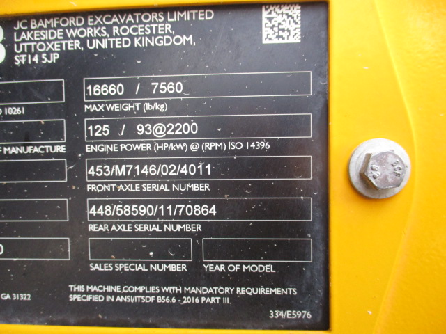 2020 JCB 538-60 AGRI-PLUS TeleHandler