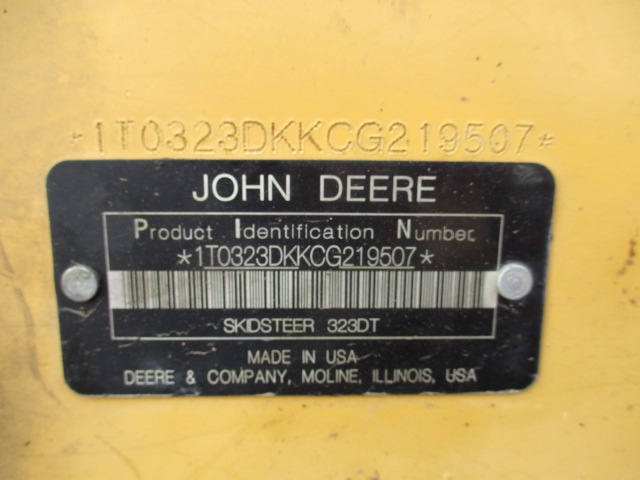 2013 John Deere 323DT Compact Track Loader