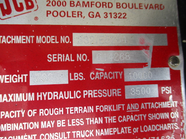 2019 JCB Pallet Forks 48" Hyd Tilt Fork carriage Pallet Fork