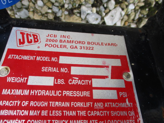 2019 JCB Pallet Forks 48" Hyd Tilt Fork carriage Pallet Fork