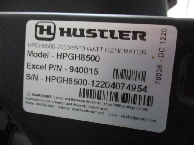 2021 Hustler Excel HPGH8550 8500 watt Hustler/Excel Generator Generator