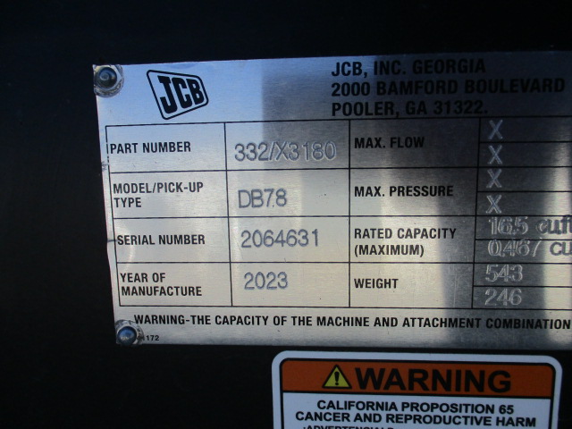 2023 JCB 78 inch GP with bolt on edge JCB Bucket