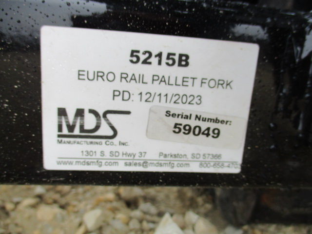 2024 MDS 5215B-3460 MDS RAIL STYLE PALLET FORK W/ PFT-R-346 Pallet Fork