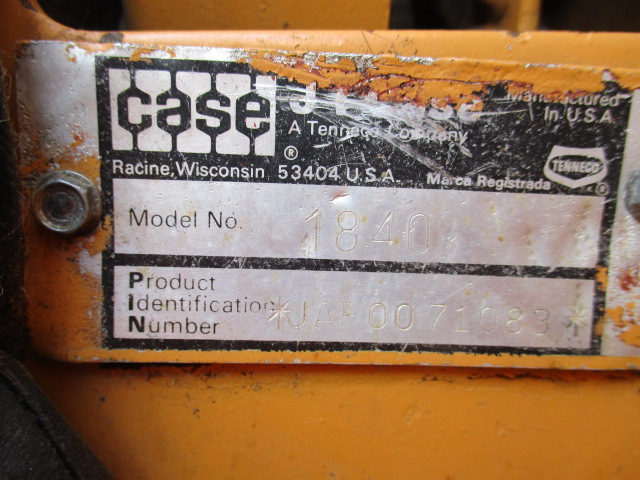 1991 Case 1840 Skid Steer Loader