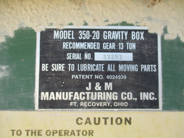 J&M 350-20 Gravity Box