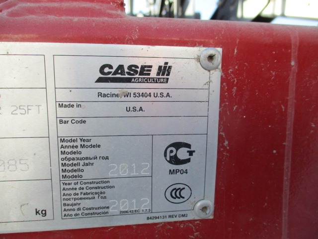 2012 Case IH 3020-25 Header Combine