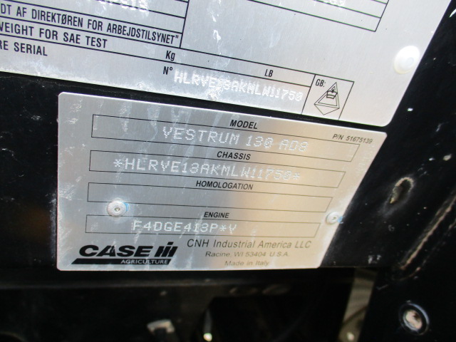 2021 Case IH Vestrum 130 Tractor