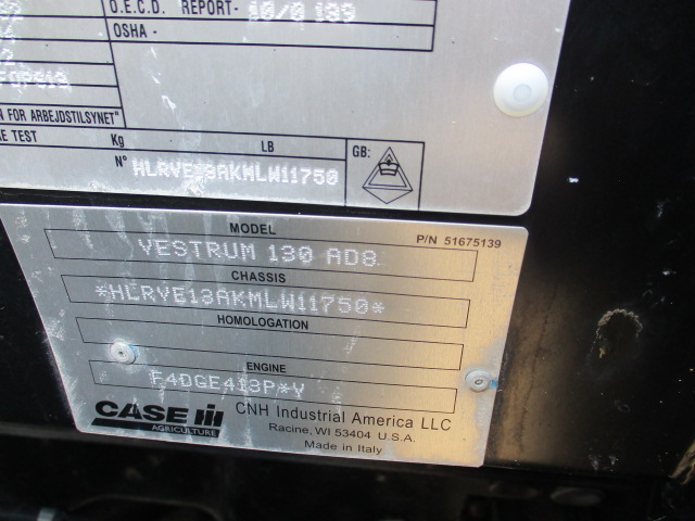 2021 Case IH Vestrum 130 Tractor