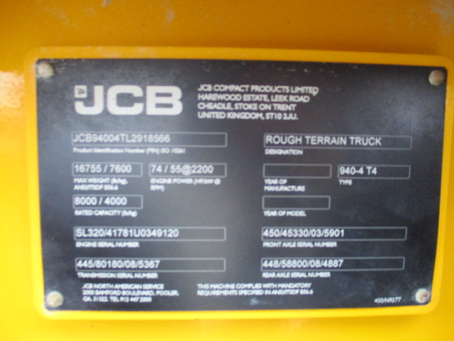 2020 JCB 940-4 Forklift