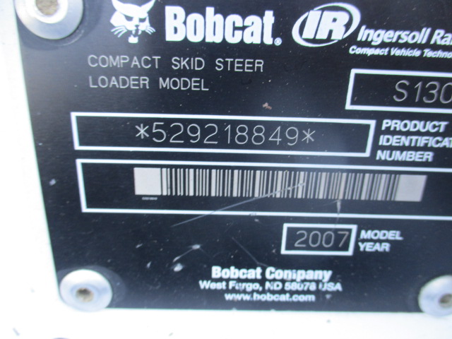 2007 Bobcat S130 Skid Steer Loader