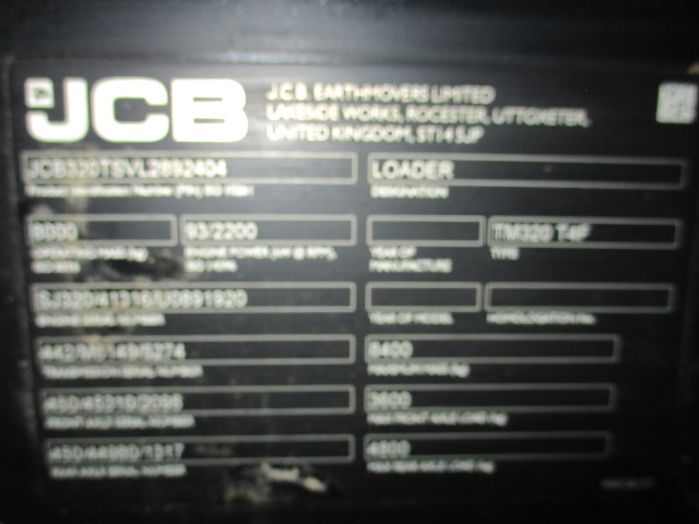 2020 JCB TM320 AGRI Wheel Loader