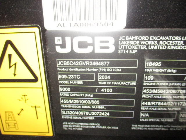 2024 JCB 509-23TC TeleHandler