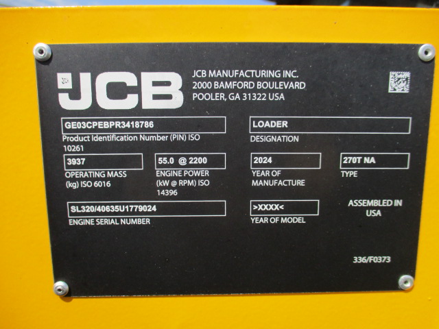 2024 JCB 270T Compact Track Loader