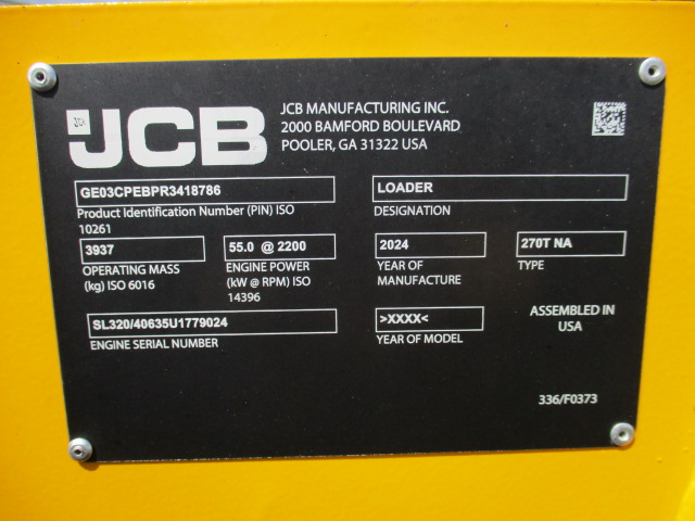 2024 JCB 270T Compact Track Loader