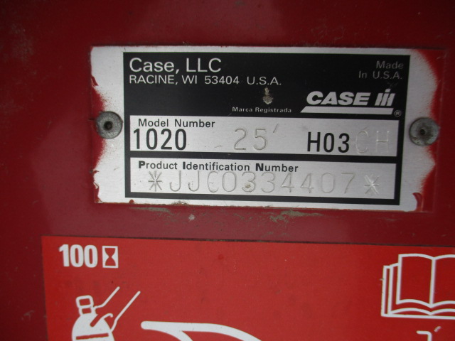 2004 Case IH 1020-25F Header Combine