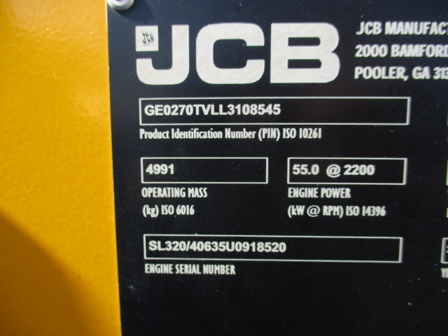 2020 JCB 270T  T4 Compact Track Loader
