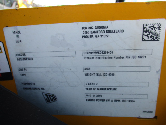 2013 JCB 205 Skid Steer Loader