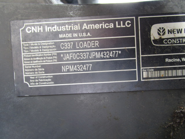 2023 New Holland C337 Compact Track Loader
