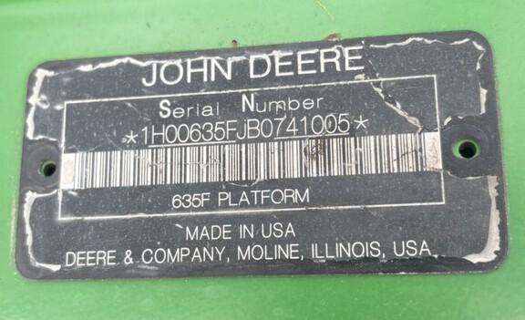 2011 John Deere 635F Header Combine
