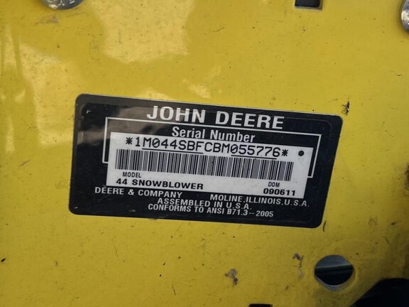2011 John Deere 44SB Snow Blower