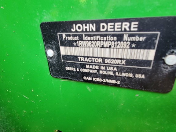 2021 John Deere 9620RX Tractor Rubber Track