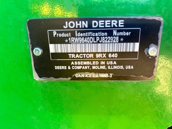 2023 John Deere 9RX 640 Tractor Rubber Track