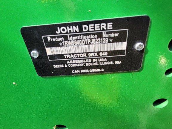 2023 John Deere 9RX 640 Tractor Rubber Track