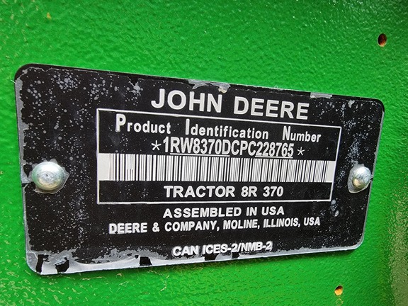 2023 John Deere 8R 370 Tractor