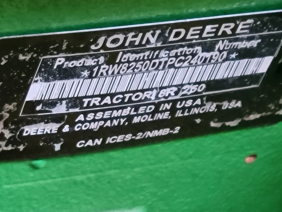 2024 John Deere 8R 250 Tractor