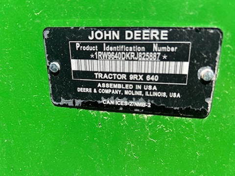 2024 John Deere 9RX 640 Tractor Rubber Track
