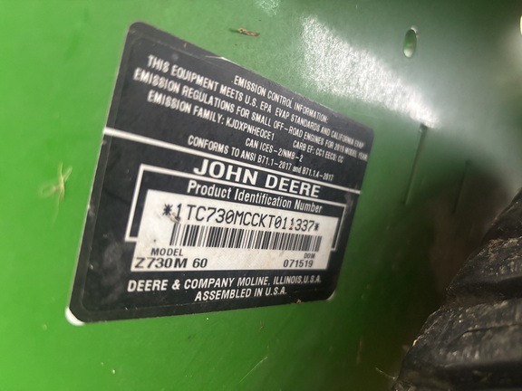 2019 John Deere Z730M Mower/Zero Turn