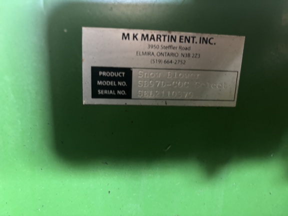 2012 Misc 97" rear blower Snow Blower