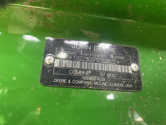 2025 John Deere S7 800 Combine