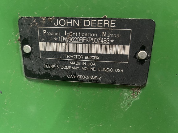 2019 John Deere 9620RX Tractor Rubber Track