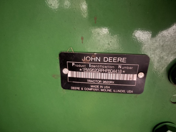 2017 John Deere 9620RX Tractor Rubber Track
