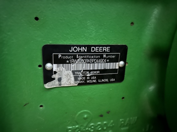 2011 John Deere 8260R Tractor