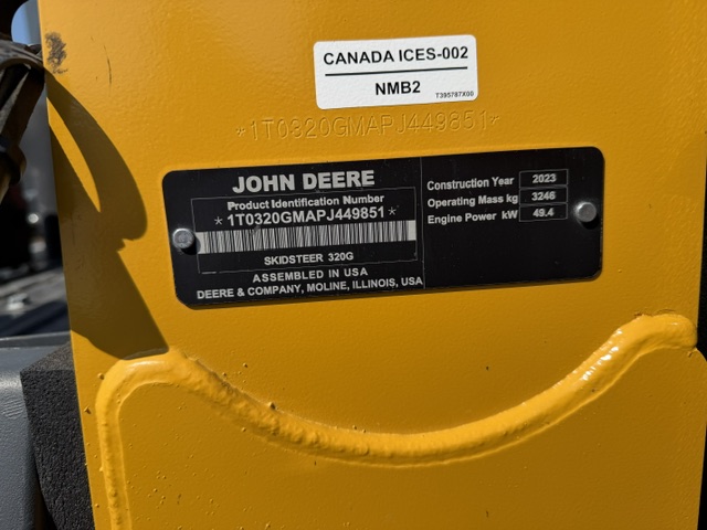 2023 John Deere 320G Skid Steer Loader