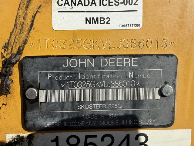 2020 John Deere 325G Compact Track Loader
