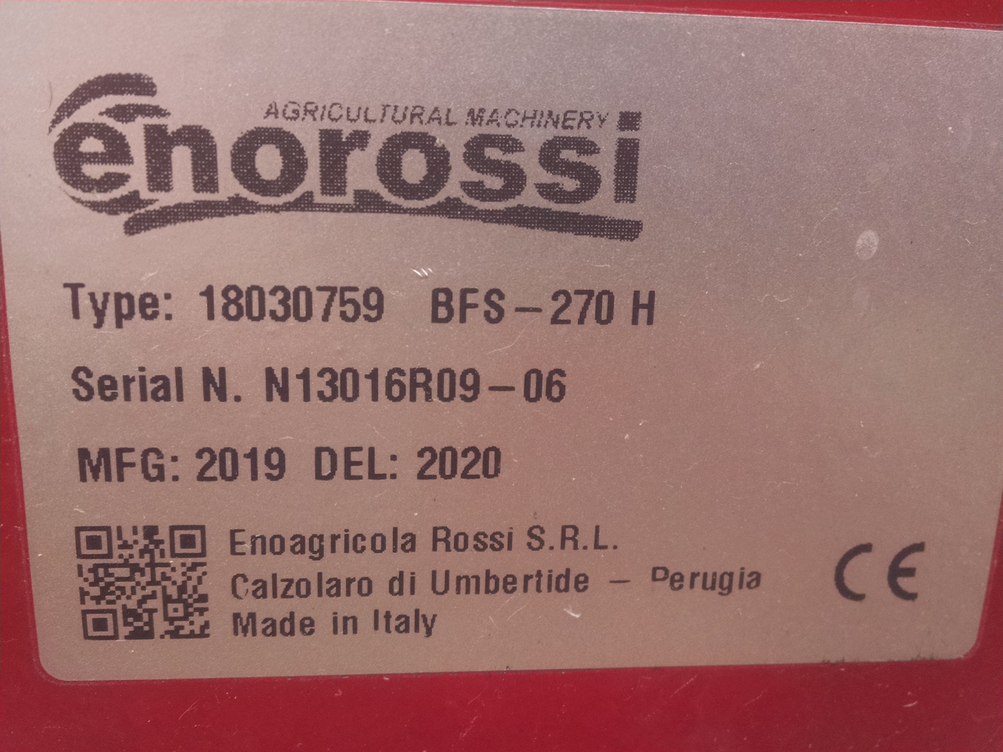 2023 Enorossi ERBFS270 Mower/Sickle