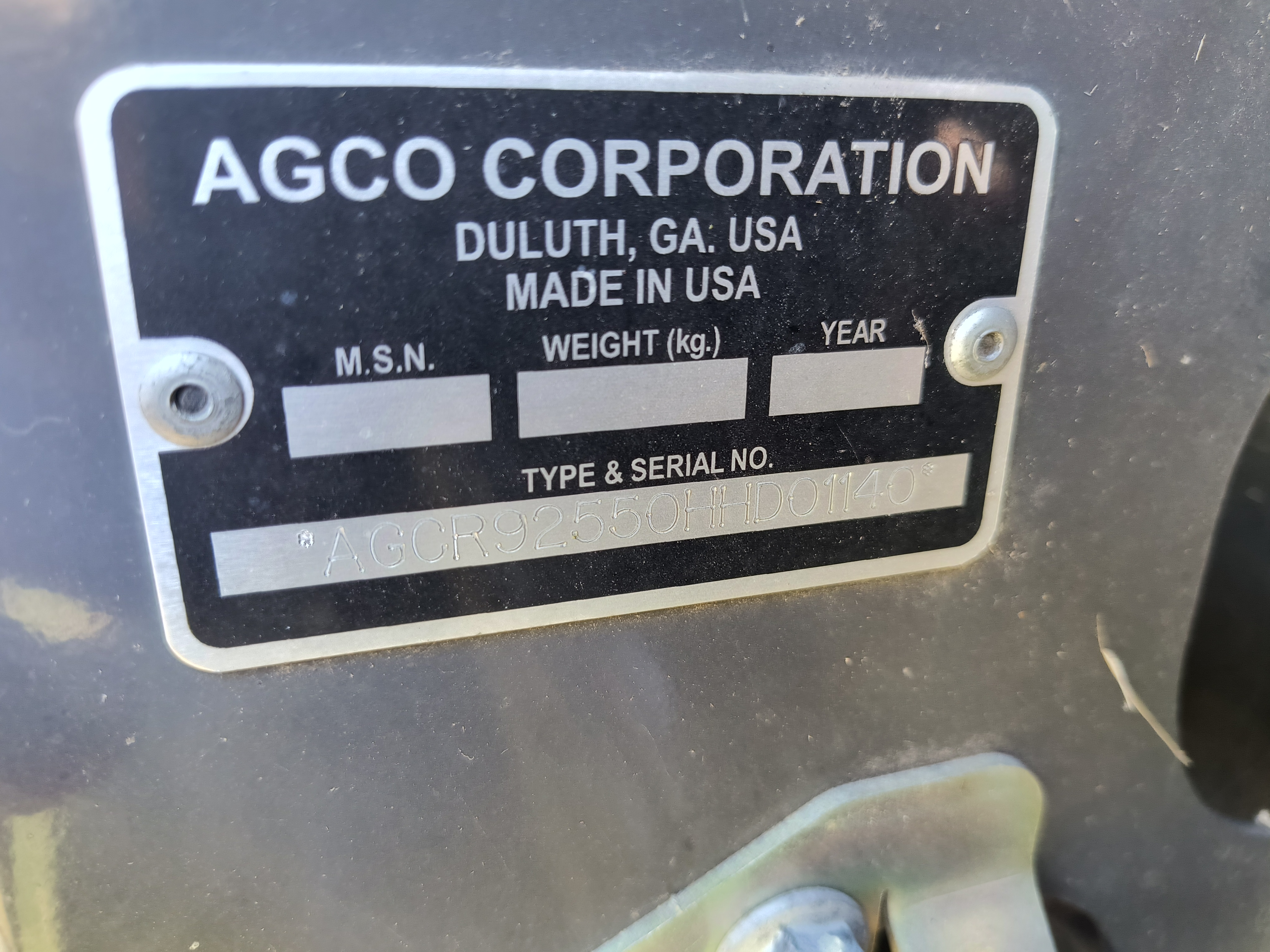 2017 AGCO Gleaner 9255-30 Header Combine