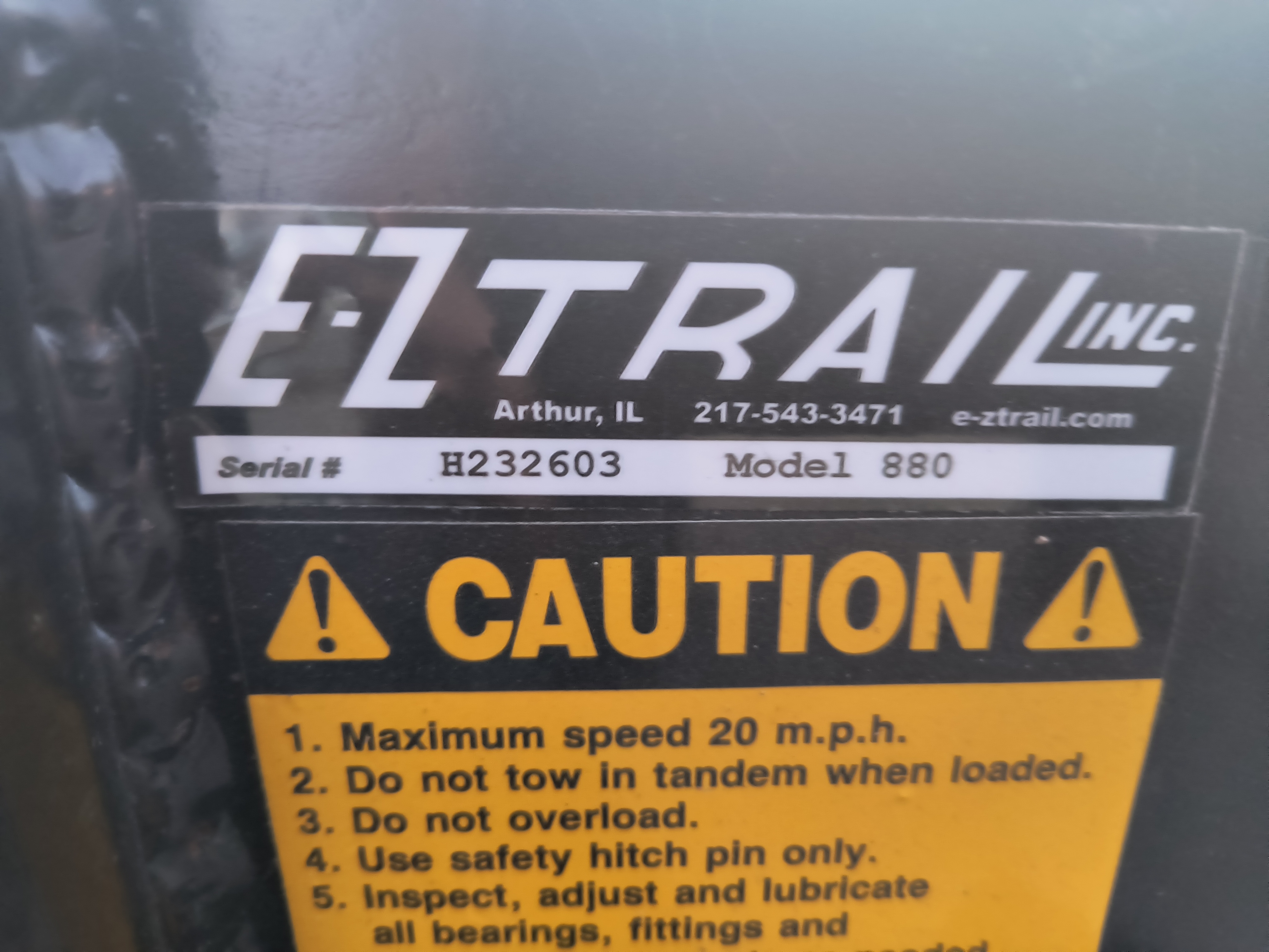 2026 E-Z Trail 880 Header Transport