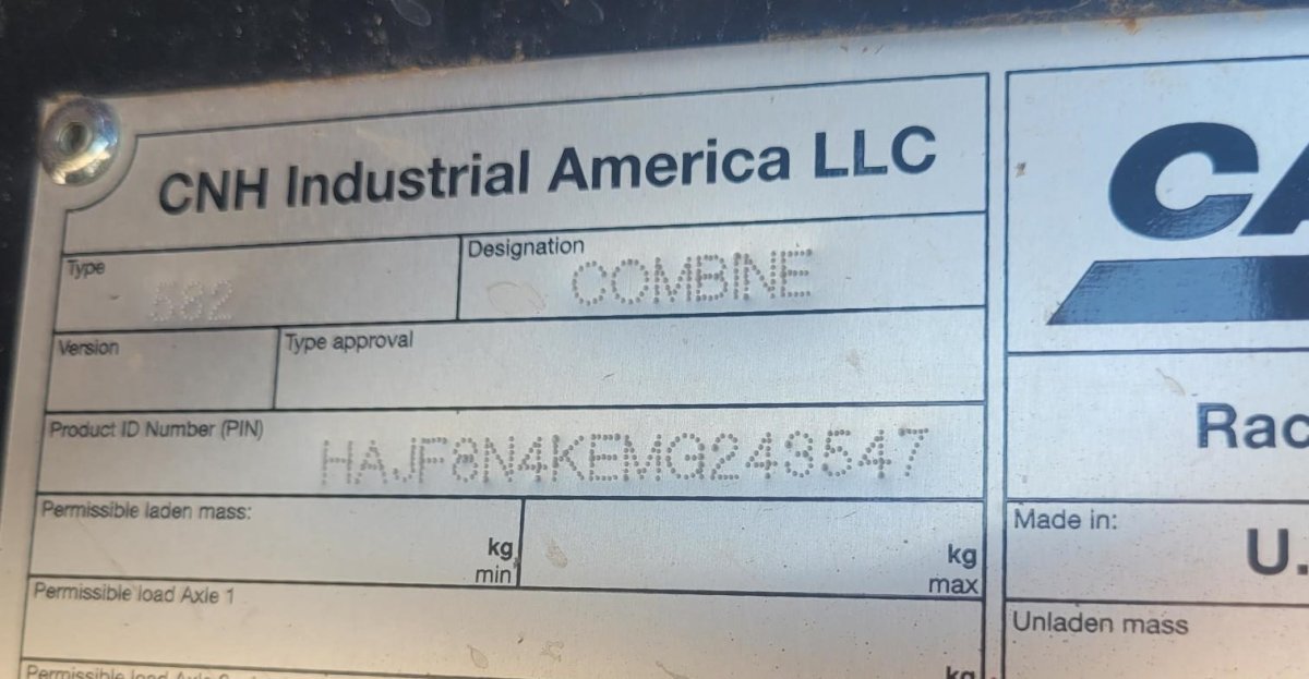 2021 Case 8250 Combine