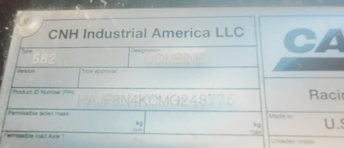 2021 Case 8250 Combine